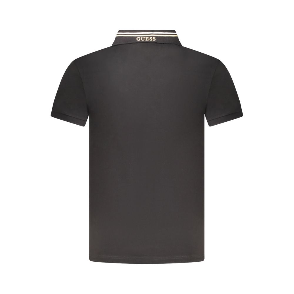 Black Cotton Polo Shirt