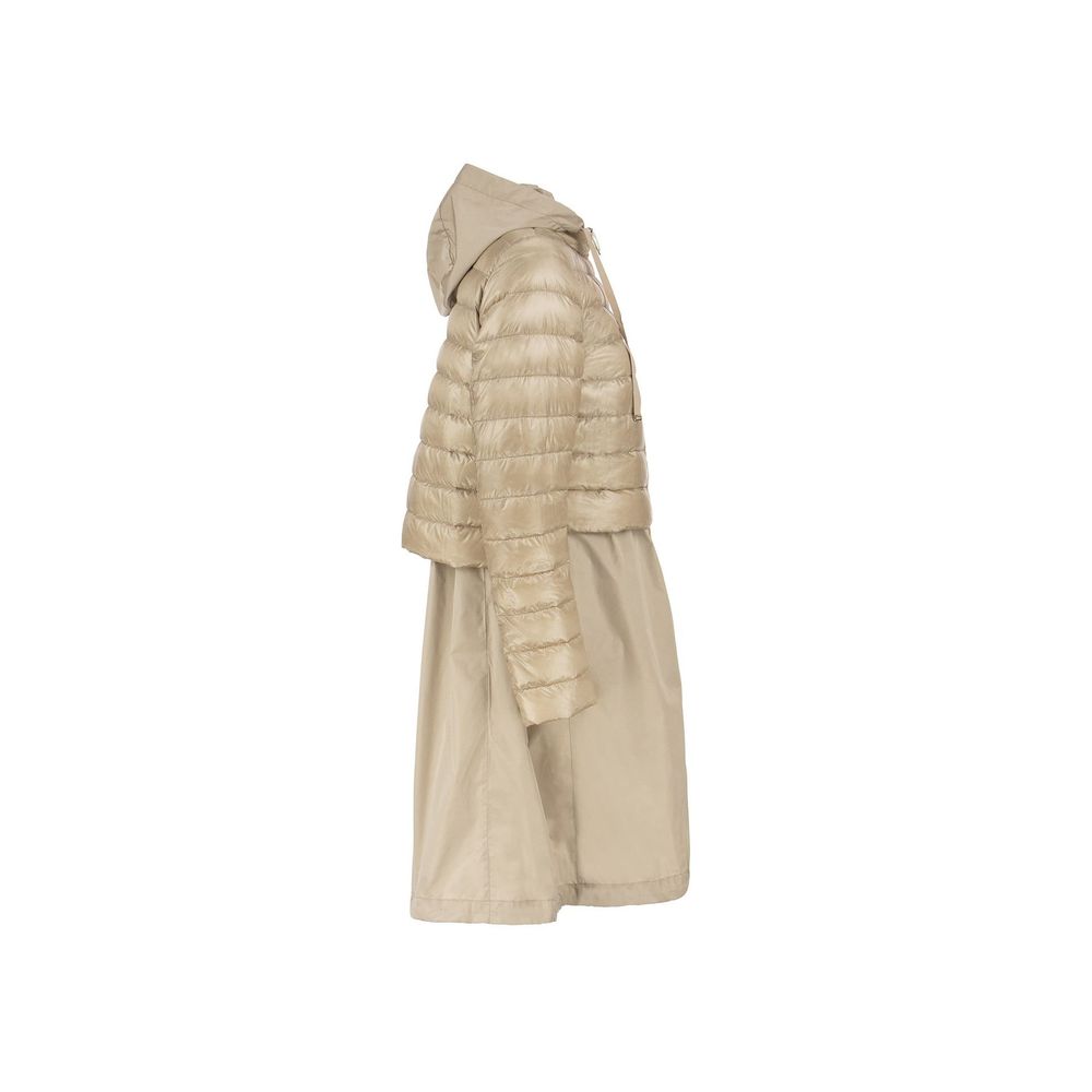 Taffeta hem padded coat