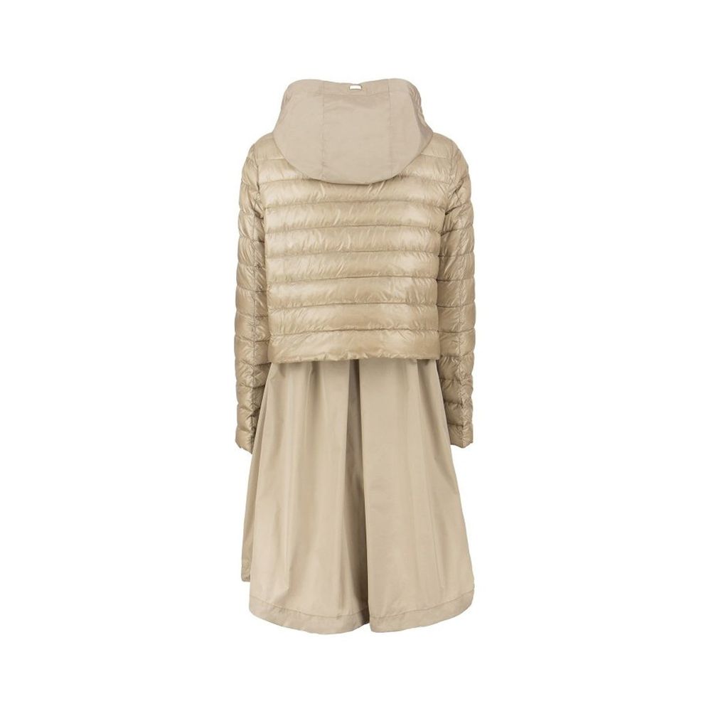 Taffeta hem padded coat