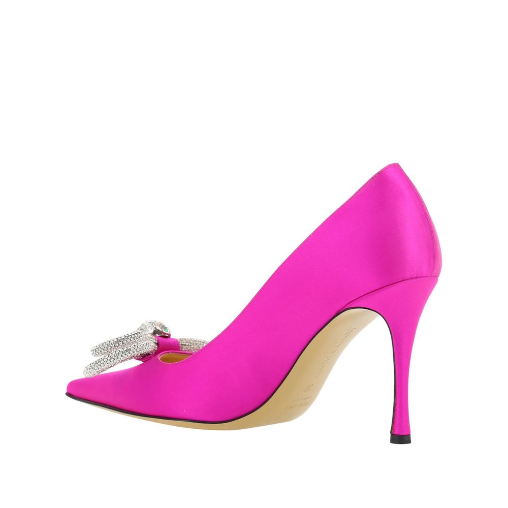Double Bow Satin Pumps