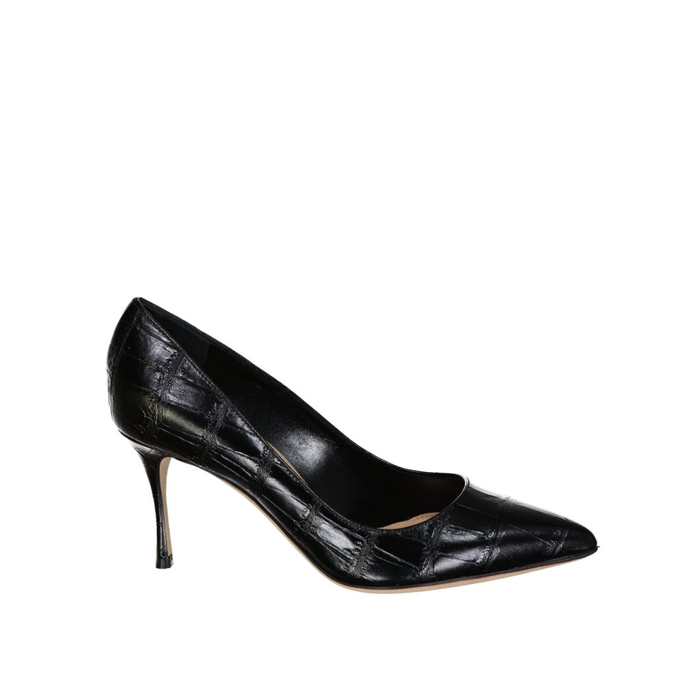 Godiva 075 Croc-Effect Leather Pumps