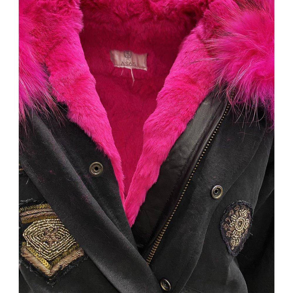 Canvas Embellished Parka Jacket