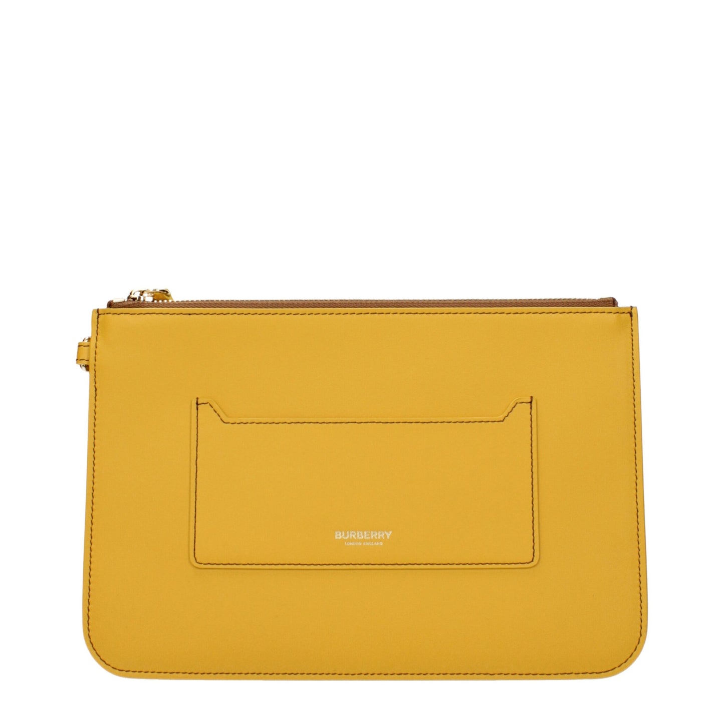 Yellow Leather Clutch Bags