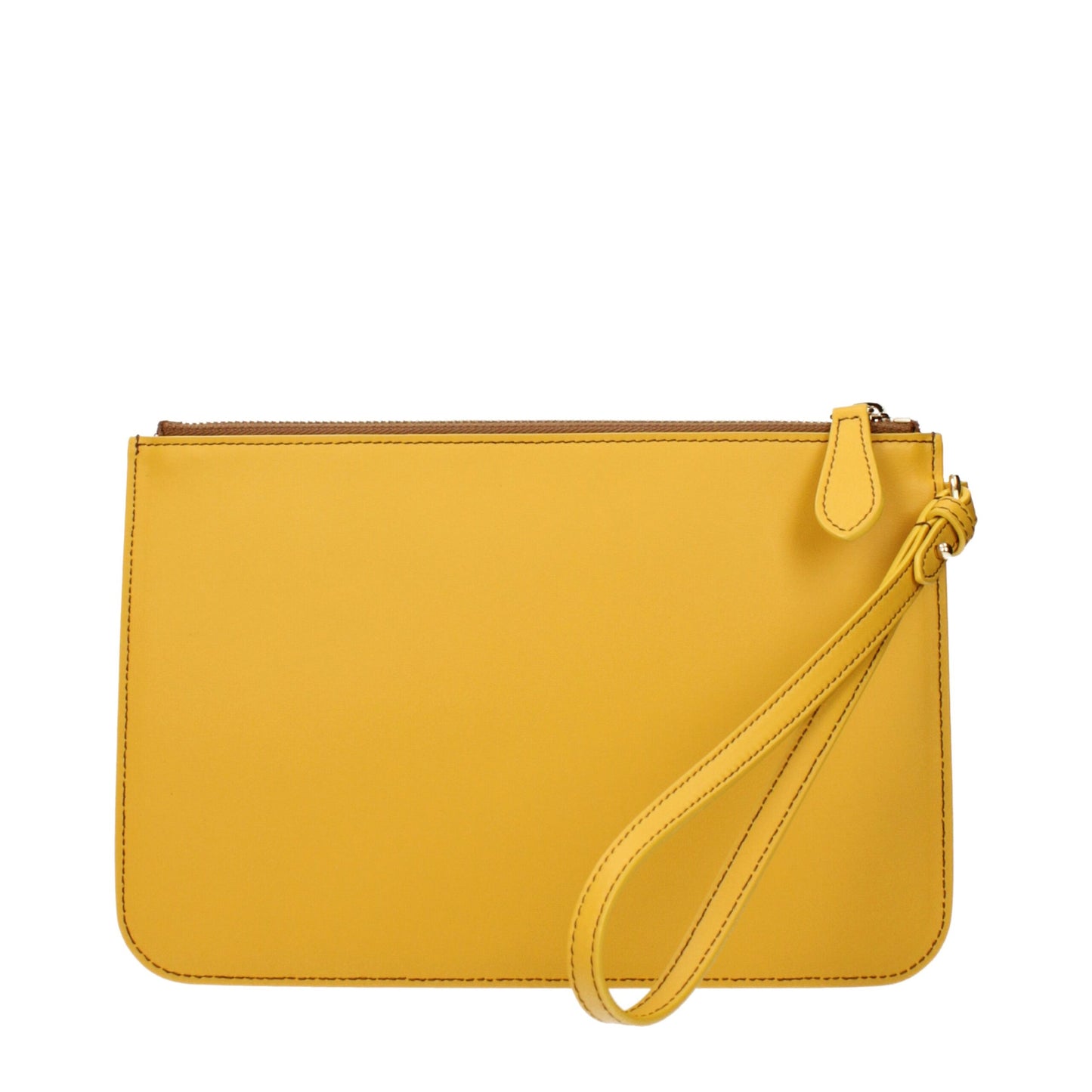 Yellow Leather Clutch Bags