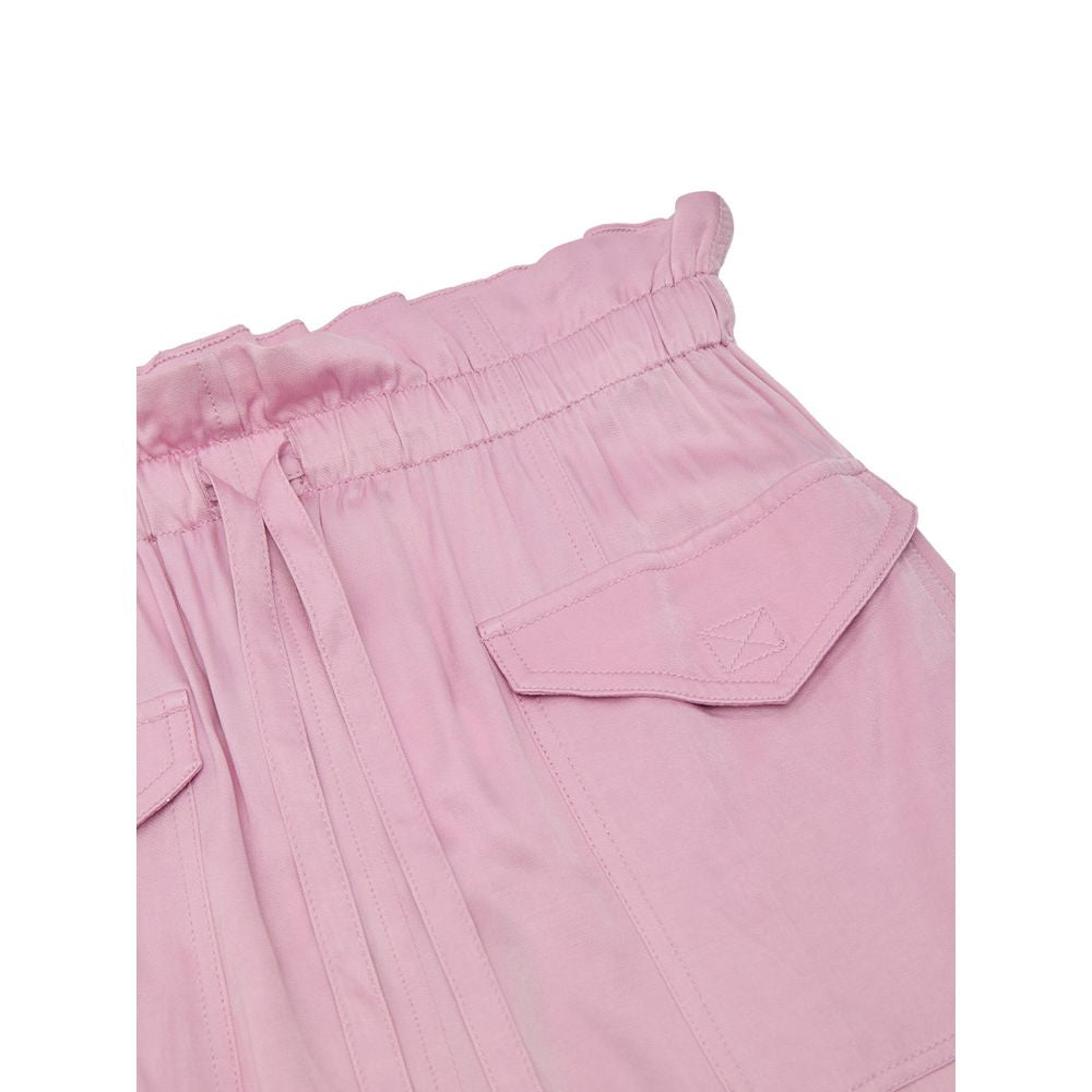 Pink Satin Cargo Pant