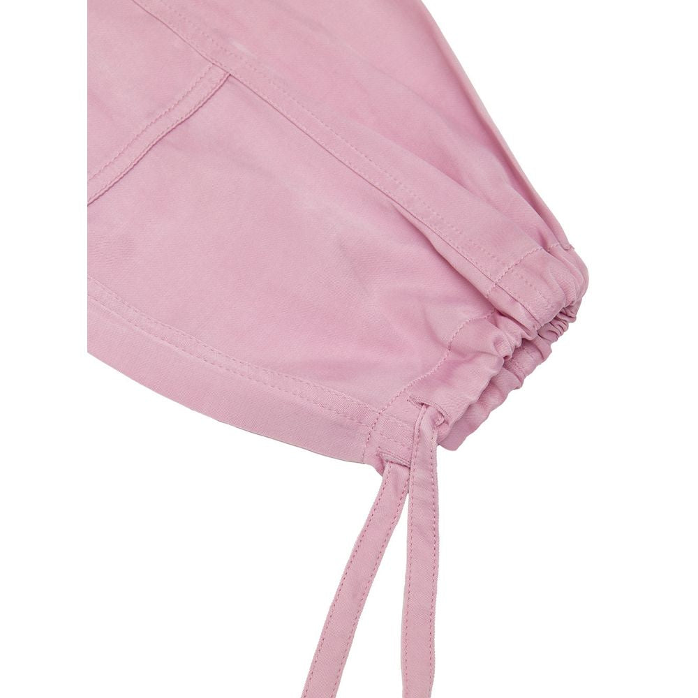 Pink Satin Cargo Pant