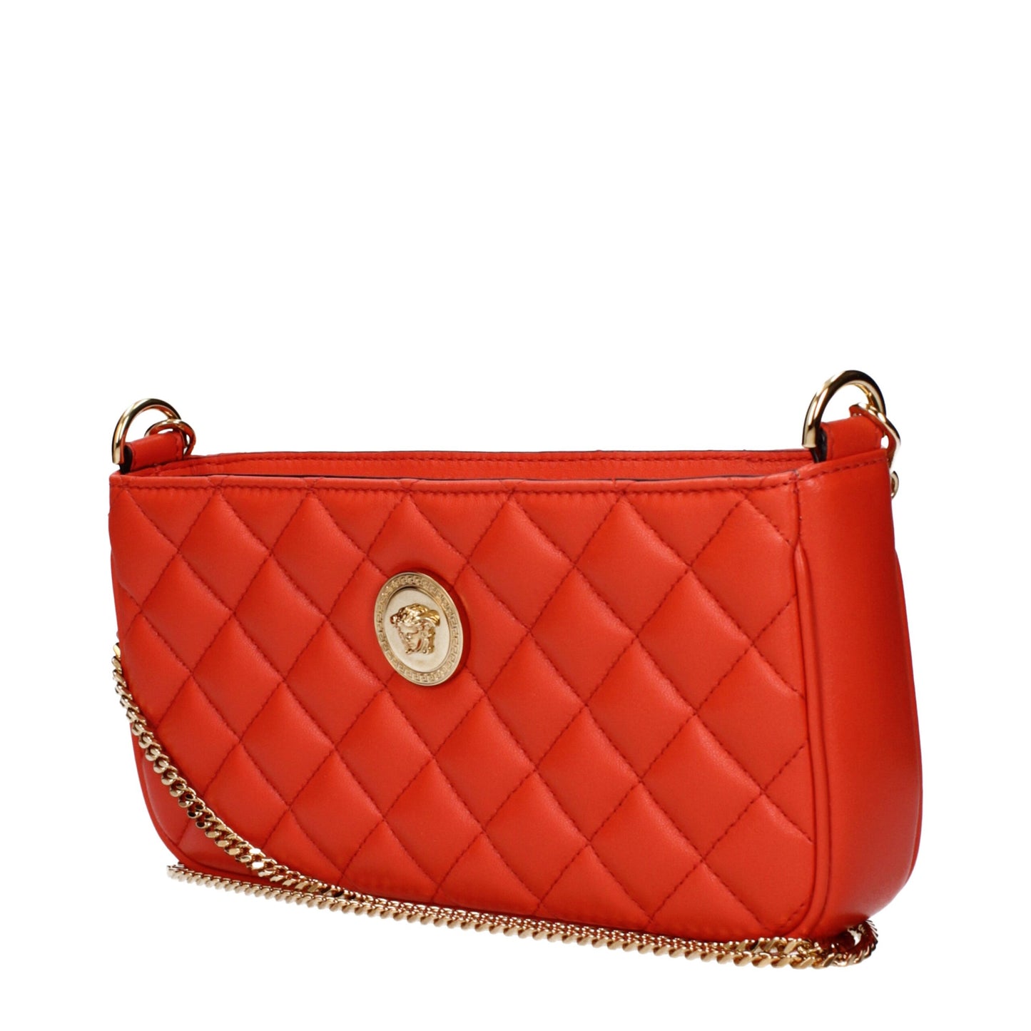 Orange Leather Crossbody Bags