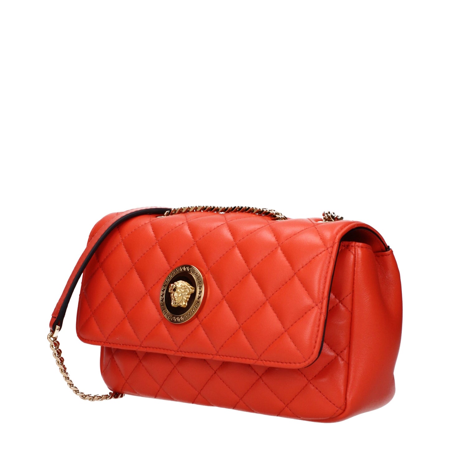 Orange Leather Shoulder Bags