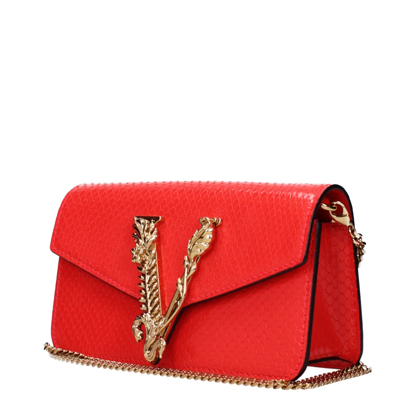 Red Leather Clutch Bags