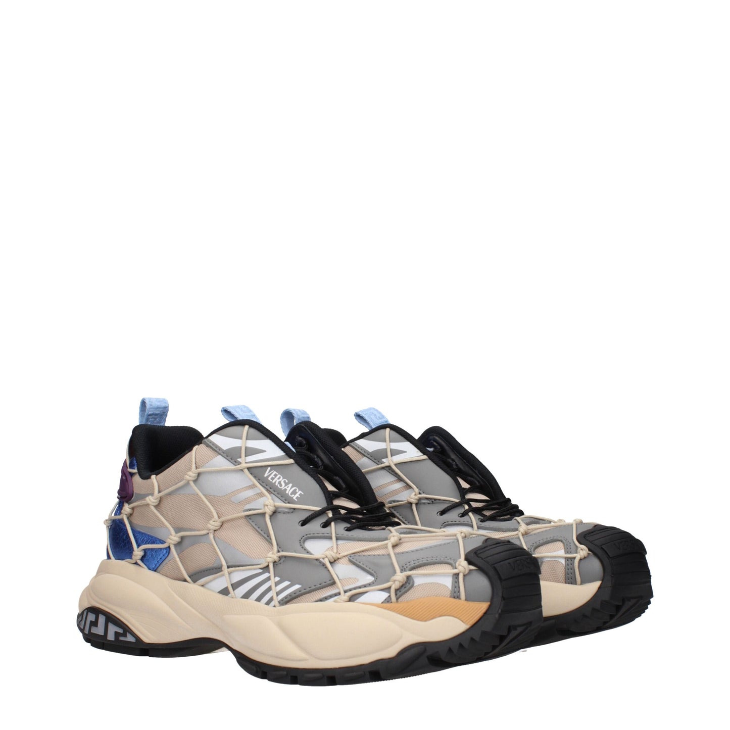 Beige Fabric Sneakers