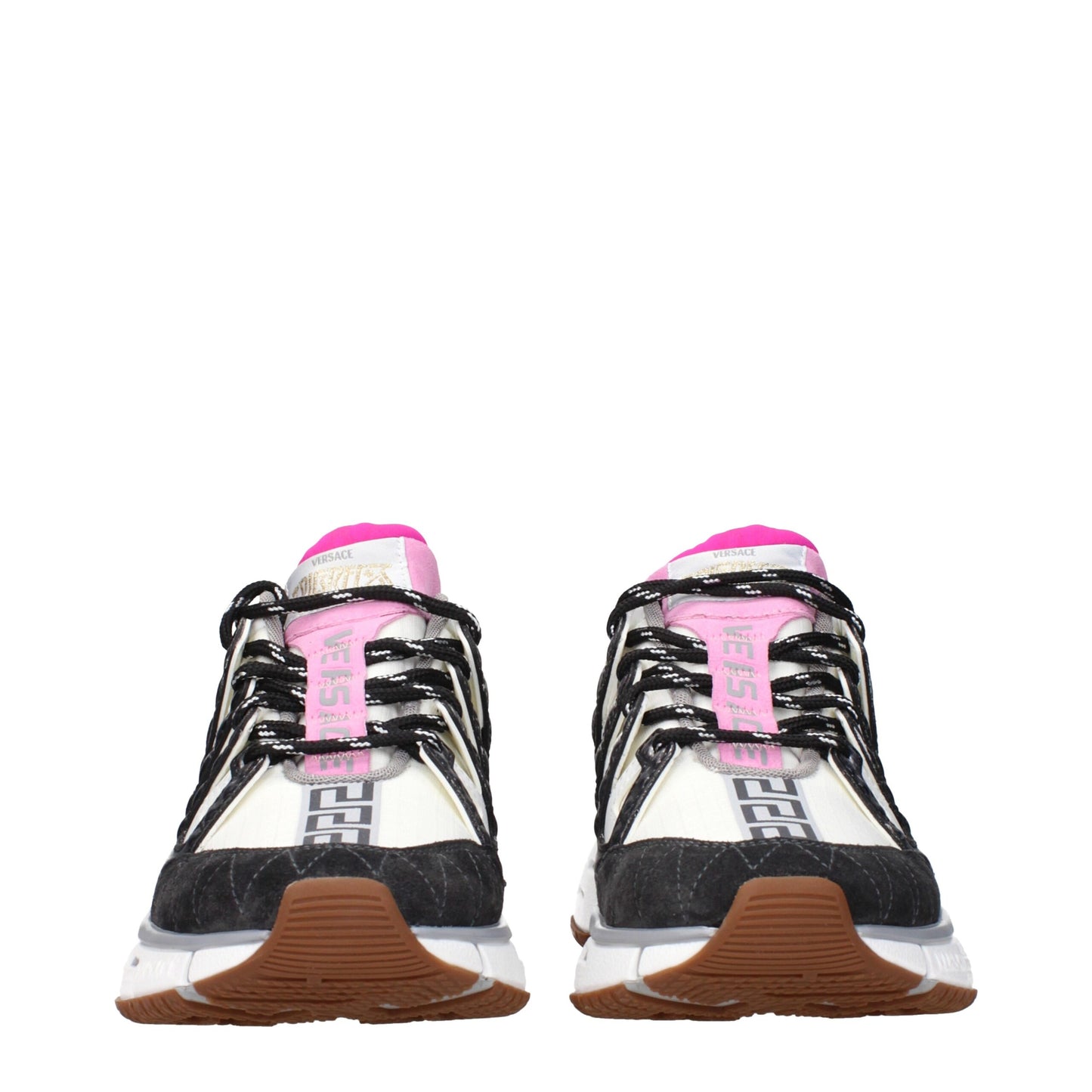 White Fabric Athletic Sneakers