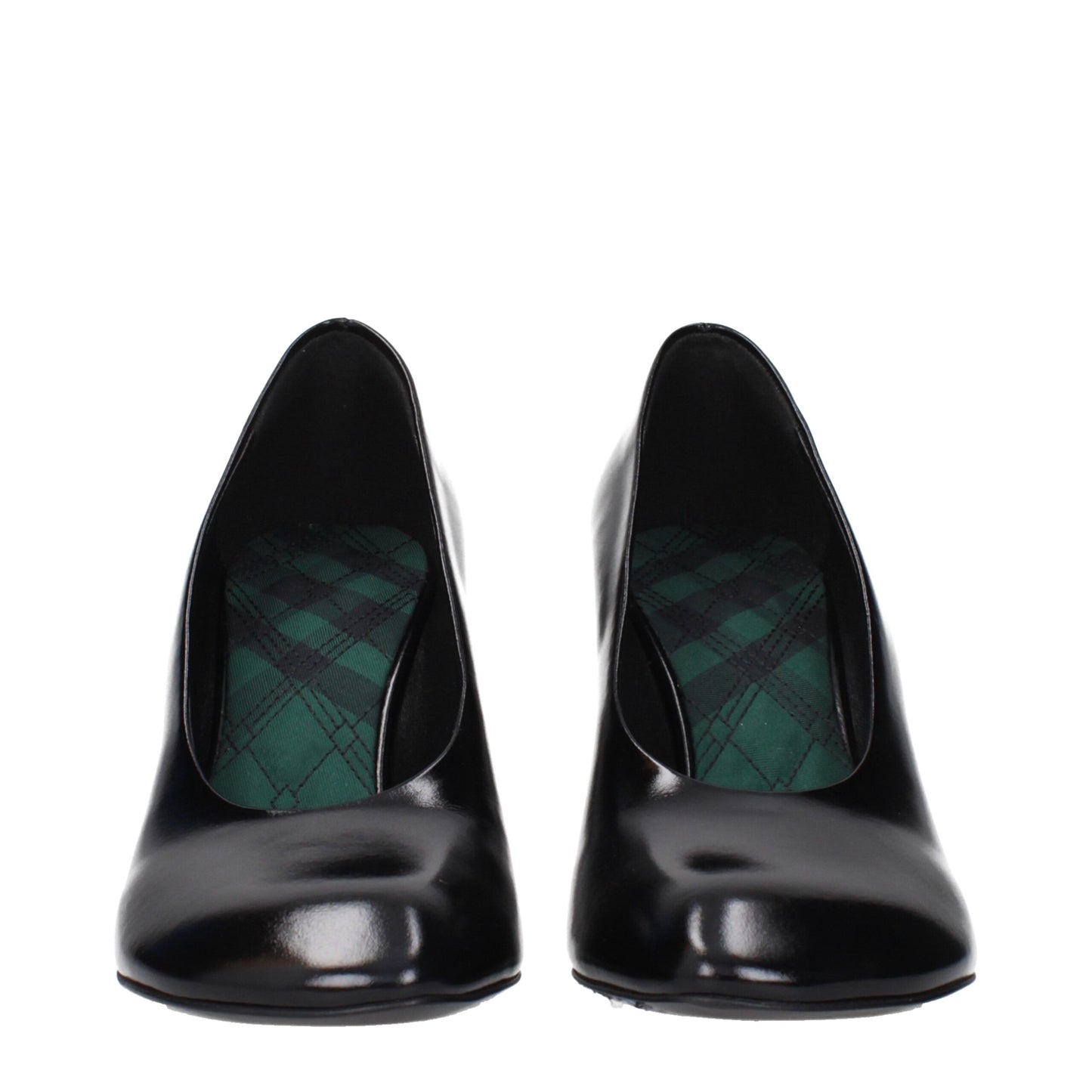 Black Leather High Heel Pumps