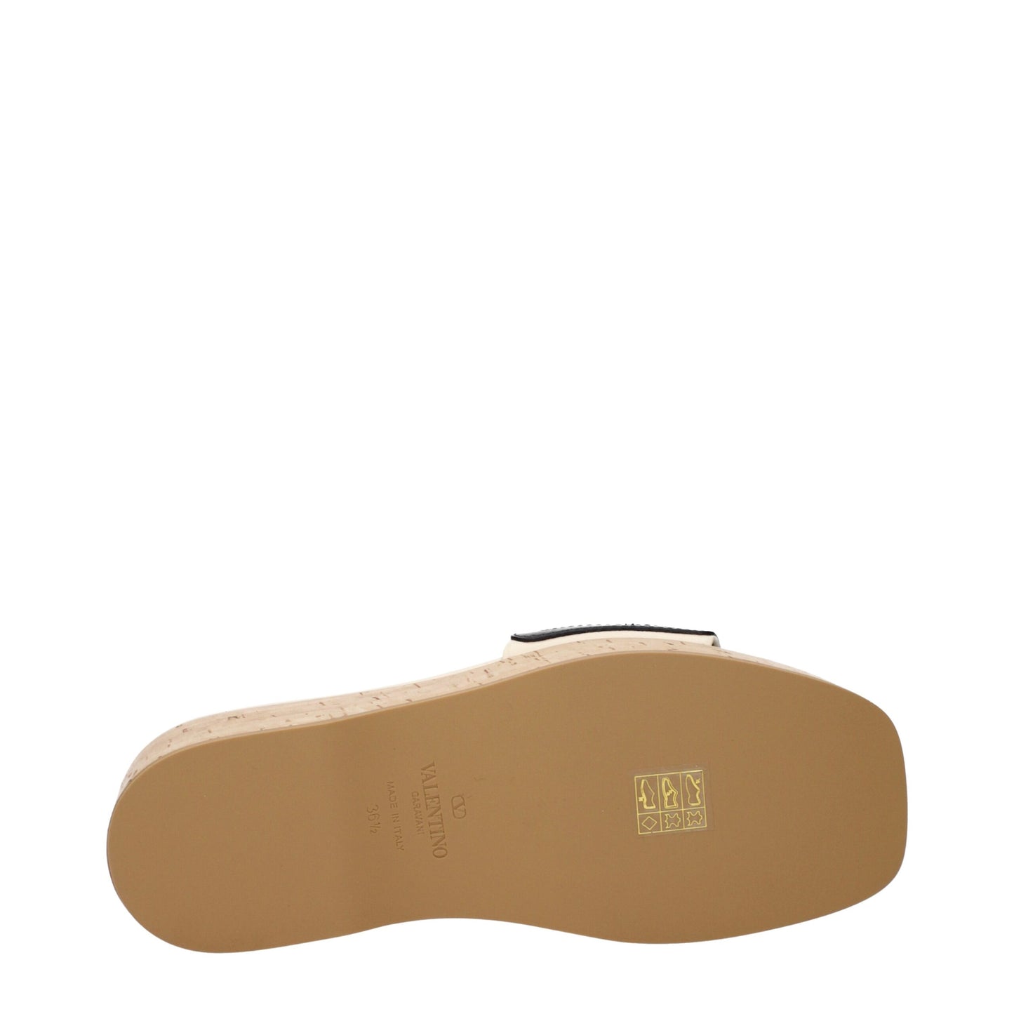 Beige Leather Wedges Sandals