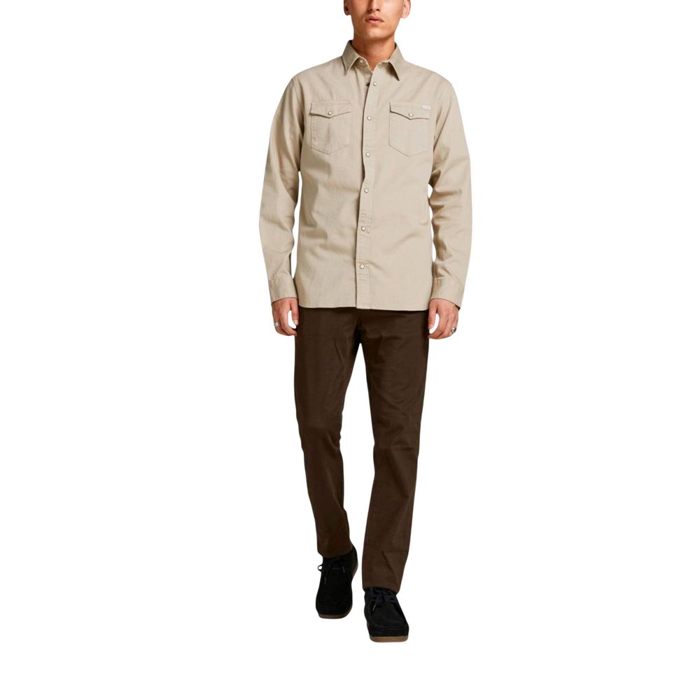 Beige Denim Shirt
