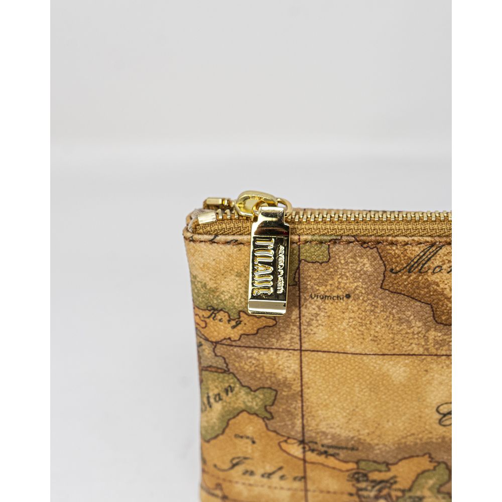 Beige Leather Clutch Bag