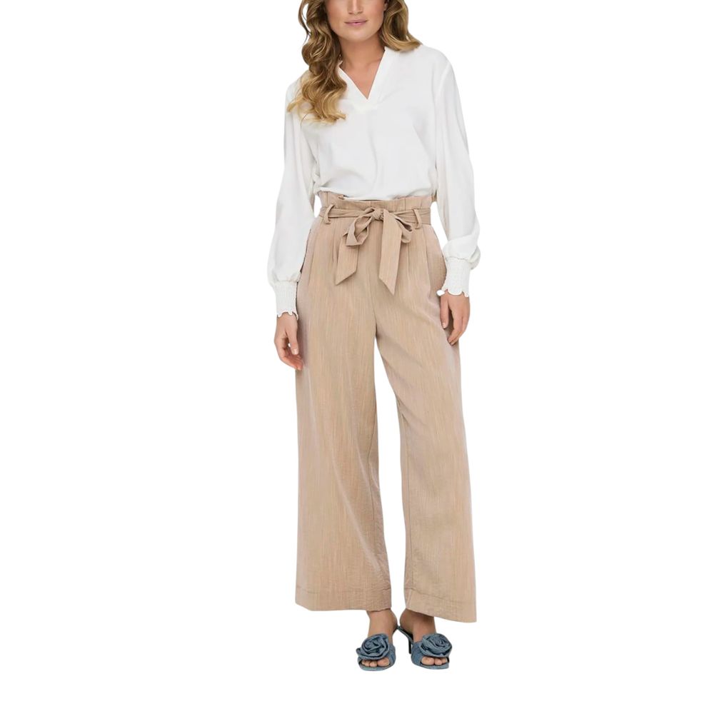 Beige Viscose Pant