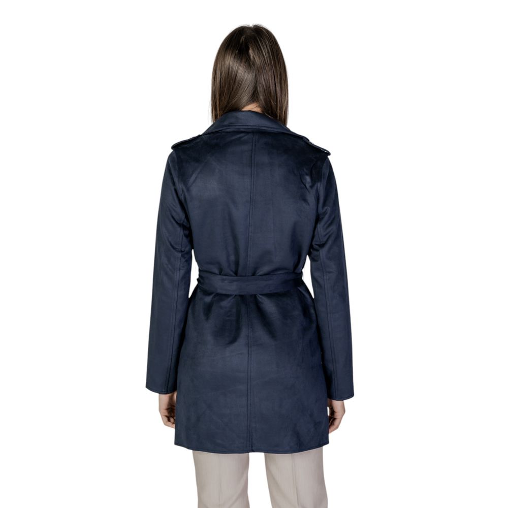 Blue Polyester Coat