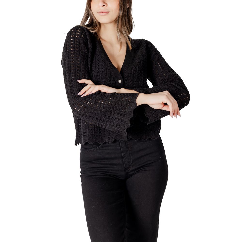 Black Cotton Cardigan