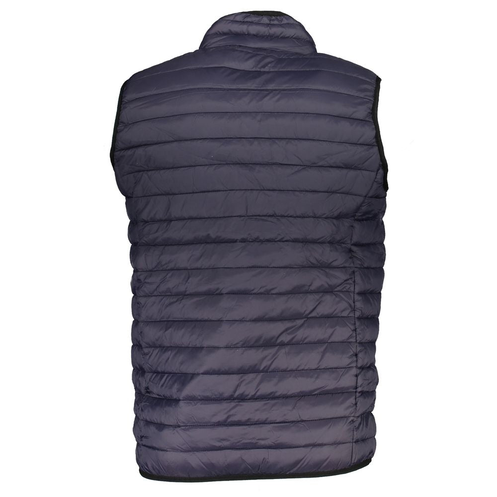 Blue Polyamide Sleveless Jacket