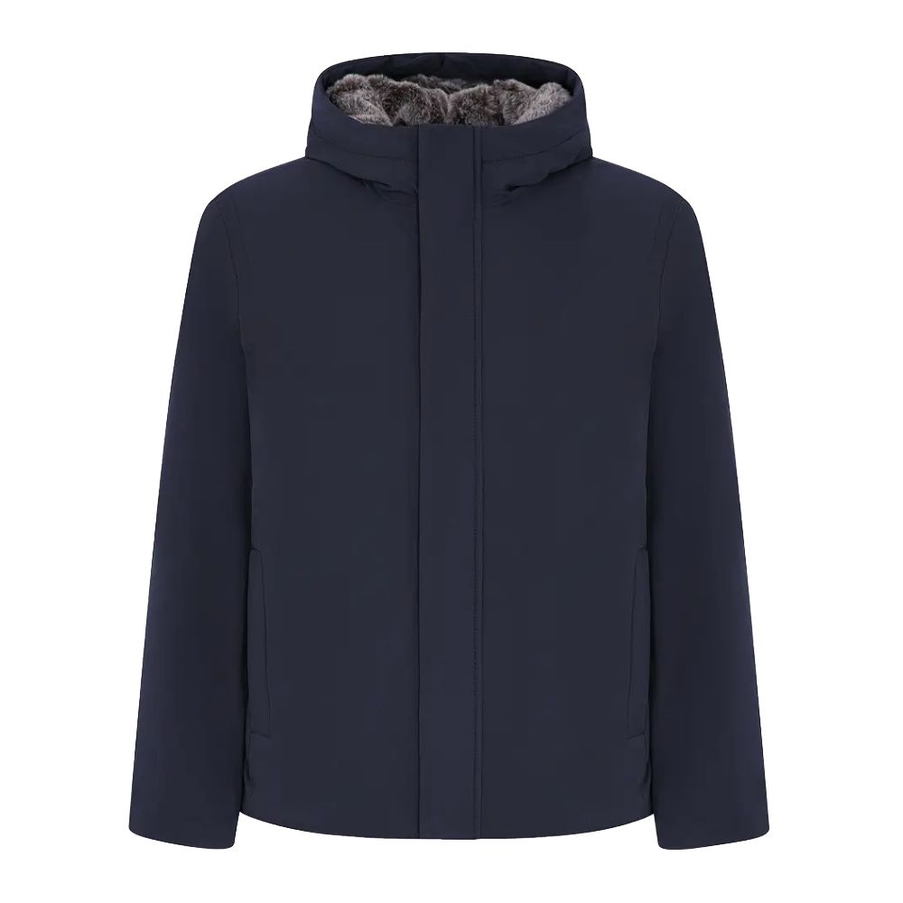 Blue Polyester Jackets & Coat