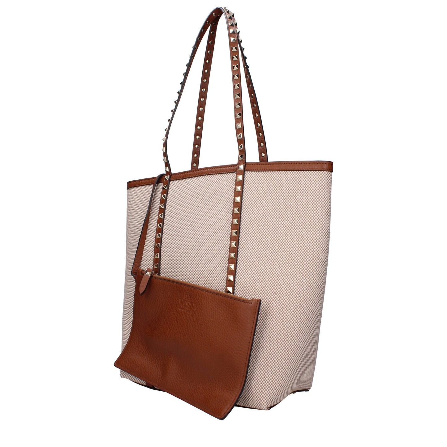 Beige Fabric Shoulder Bag