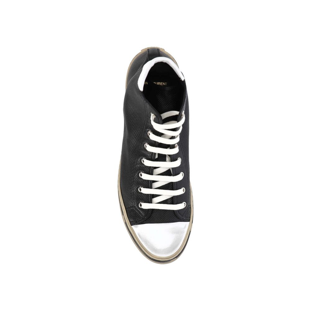 Black Calfskin High Top Sneakers