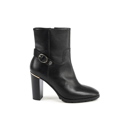Black Leather Ankle Boots