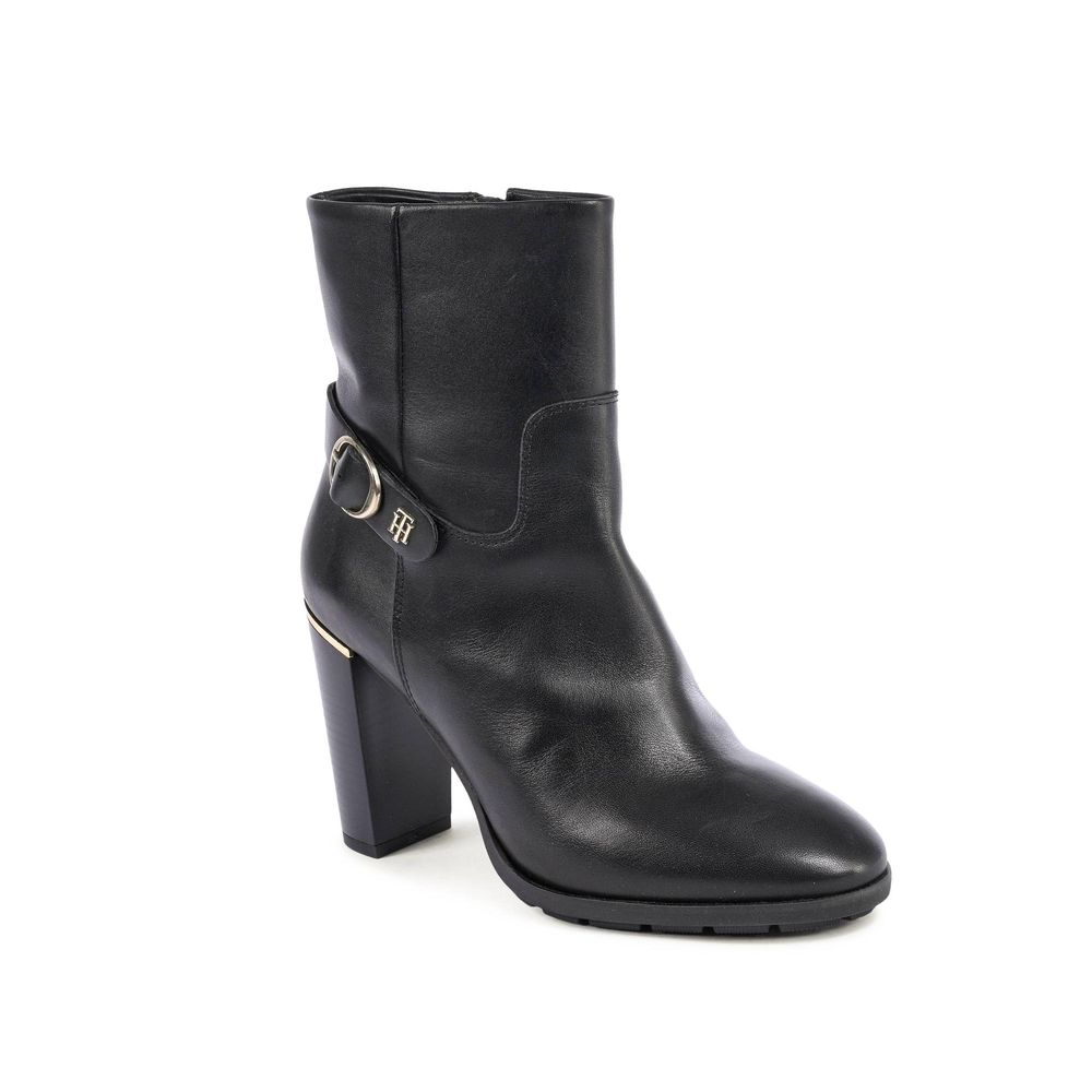 Black Leather Ankle Boots