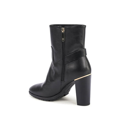 Black Leather Ankle Boots