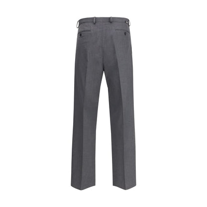 Gray Fleece Wool Dress Pants