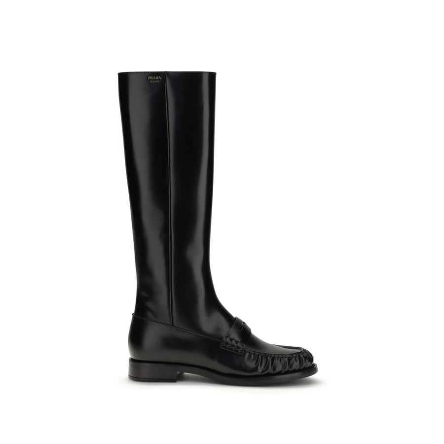 Black Calf Leather Bos Taurus Boots