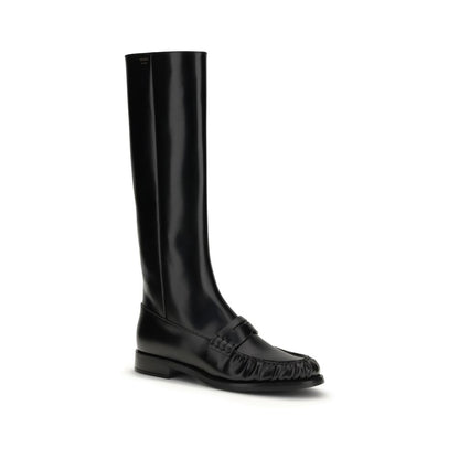 Black Calf Leather Bos Taurus Boots