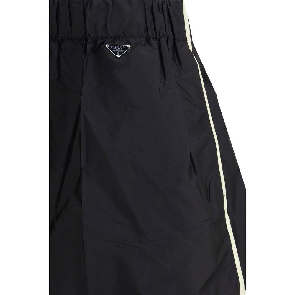 Black Recycled Polyamide Bermuda Shorts