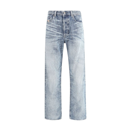 Blue Cotton Relaxed Fit Jeans