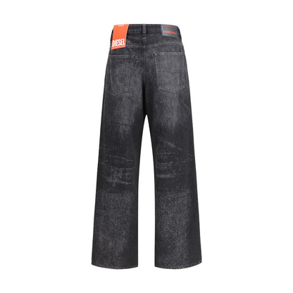 Black Cotton Relaxed Fit Jeans