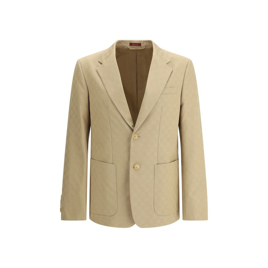 Beige Cotton Blazer