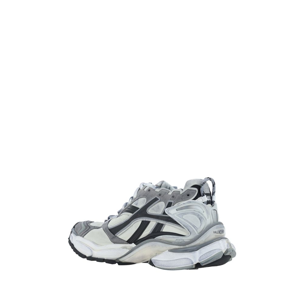 Gray Polyethylene Athletic Sneakers
