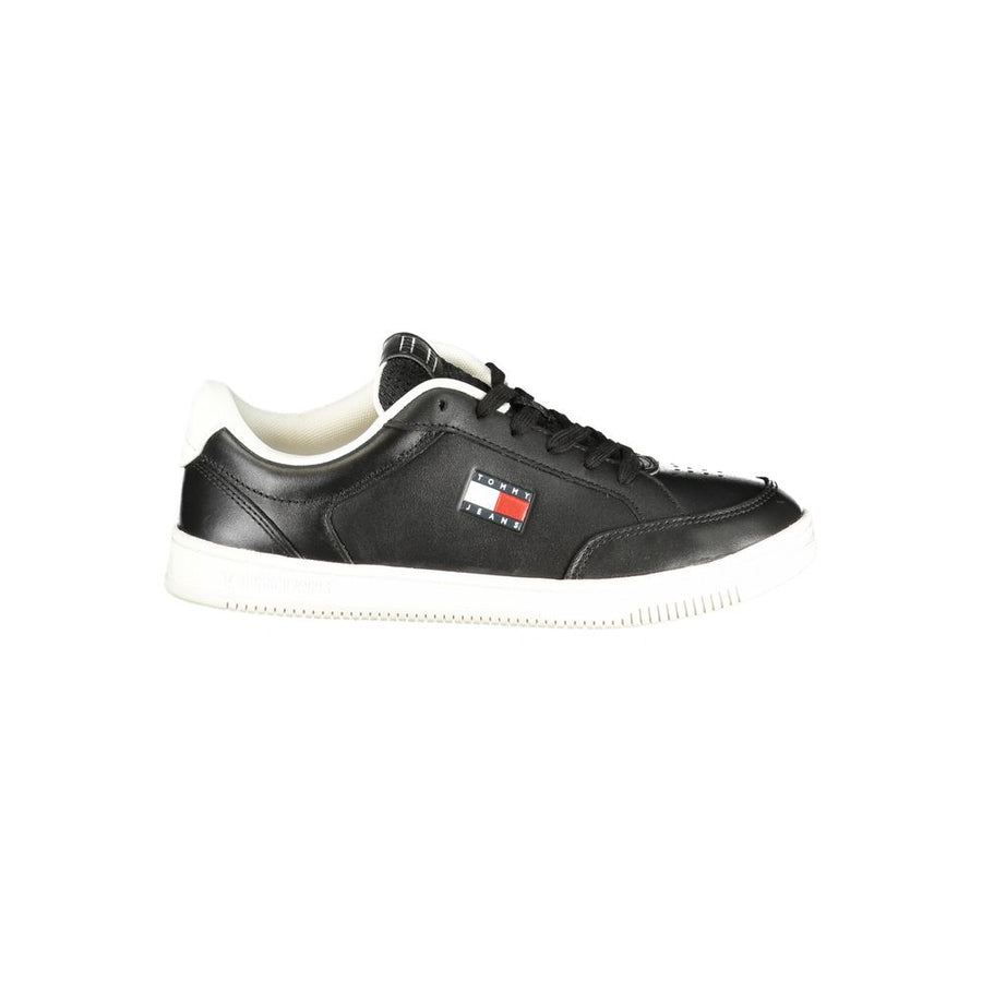 Black Polyurethane Men Sneaker