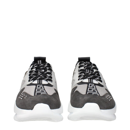 Gray Fabric Chunky Sneakers