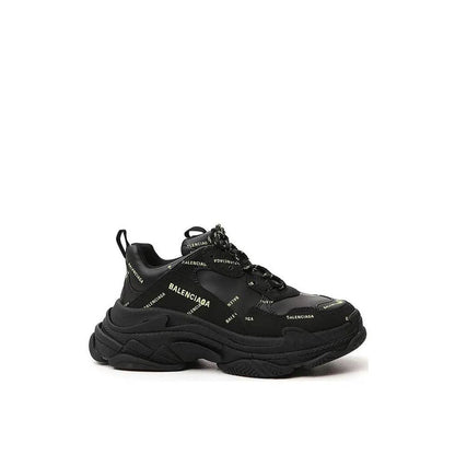 Black Calfskin Chunky Sneakers