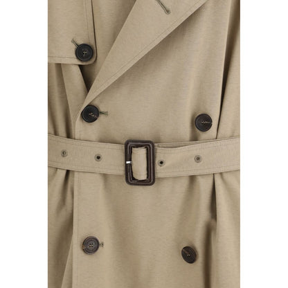 Beige Cotton Trench Coat
