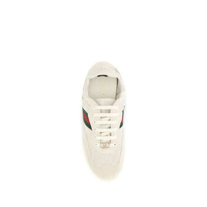 Beige Calf Leather Bos Taurus Low Top Sneakers