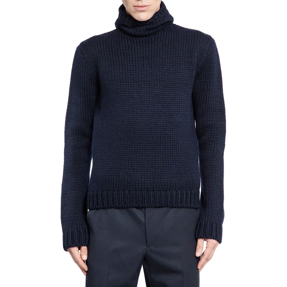 Blue Wool Turtleneck