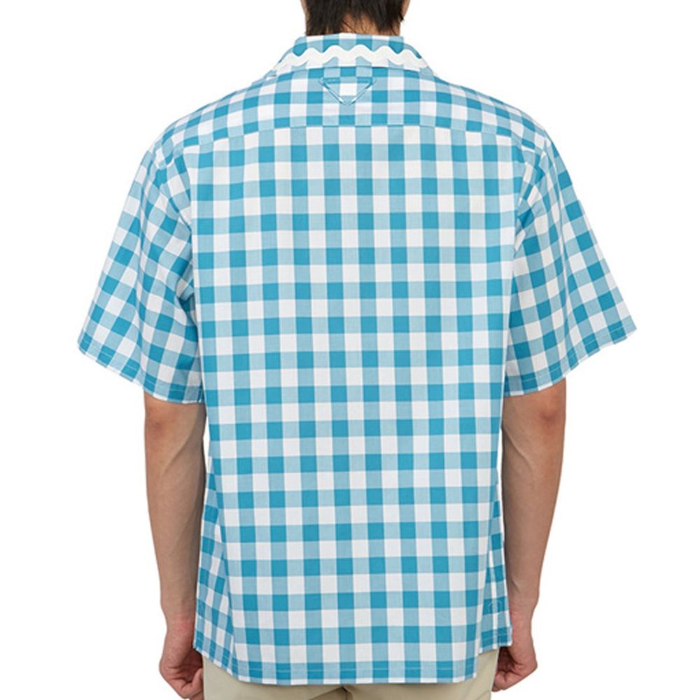 Blue Cotton Pattern Shirt