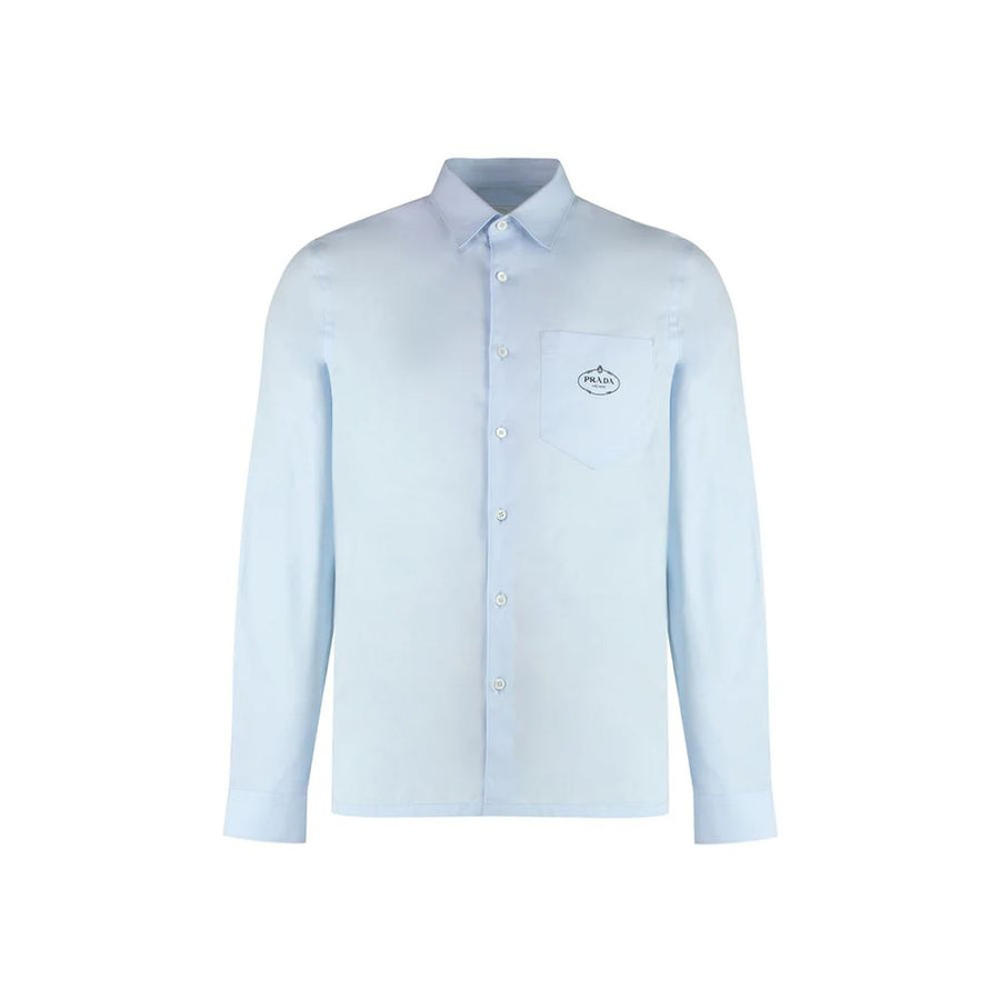 Blue Cotton Dress Shirt