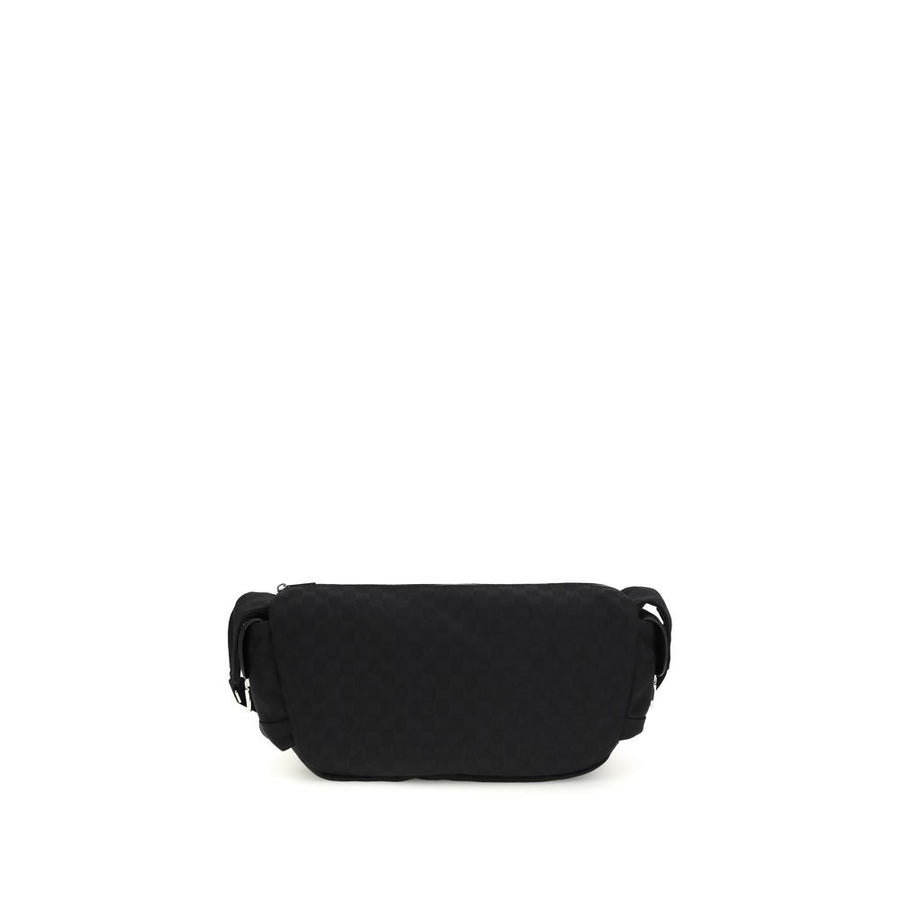 Black Fabric Shoulder Bag