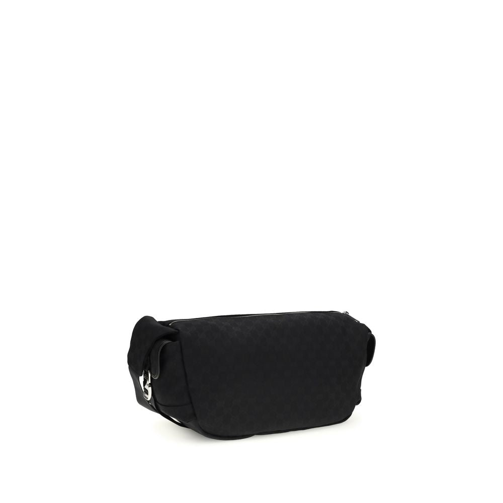 Black Fabric Shoulder Bag