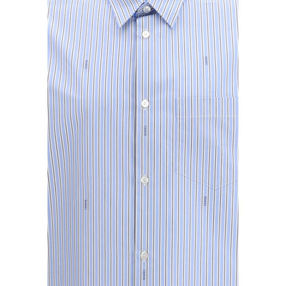 Light Blue Cotton Pattern Shirt