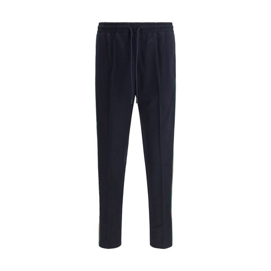 Blue Polyester Joggers (Workout Pants)