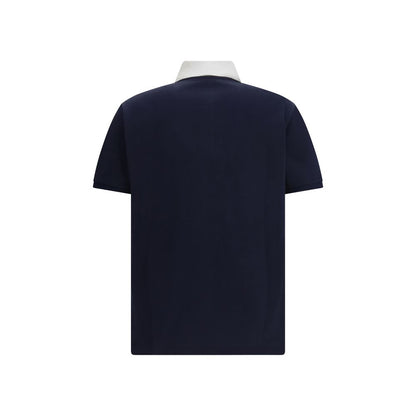 Blue Cotton Polo Shirt